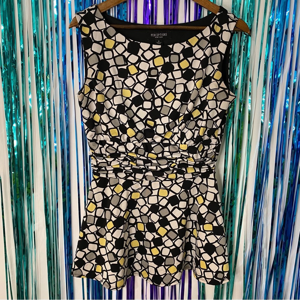 Perceptions Color Block Blouse - Picture 2 of 5
